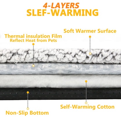 Self-Heating Pet Washable Cushion Mat for Cats and Dogs