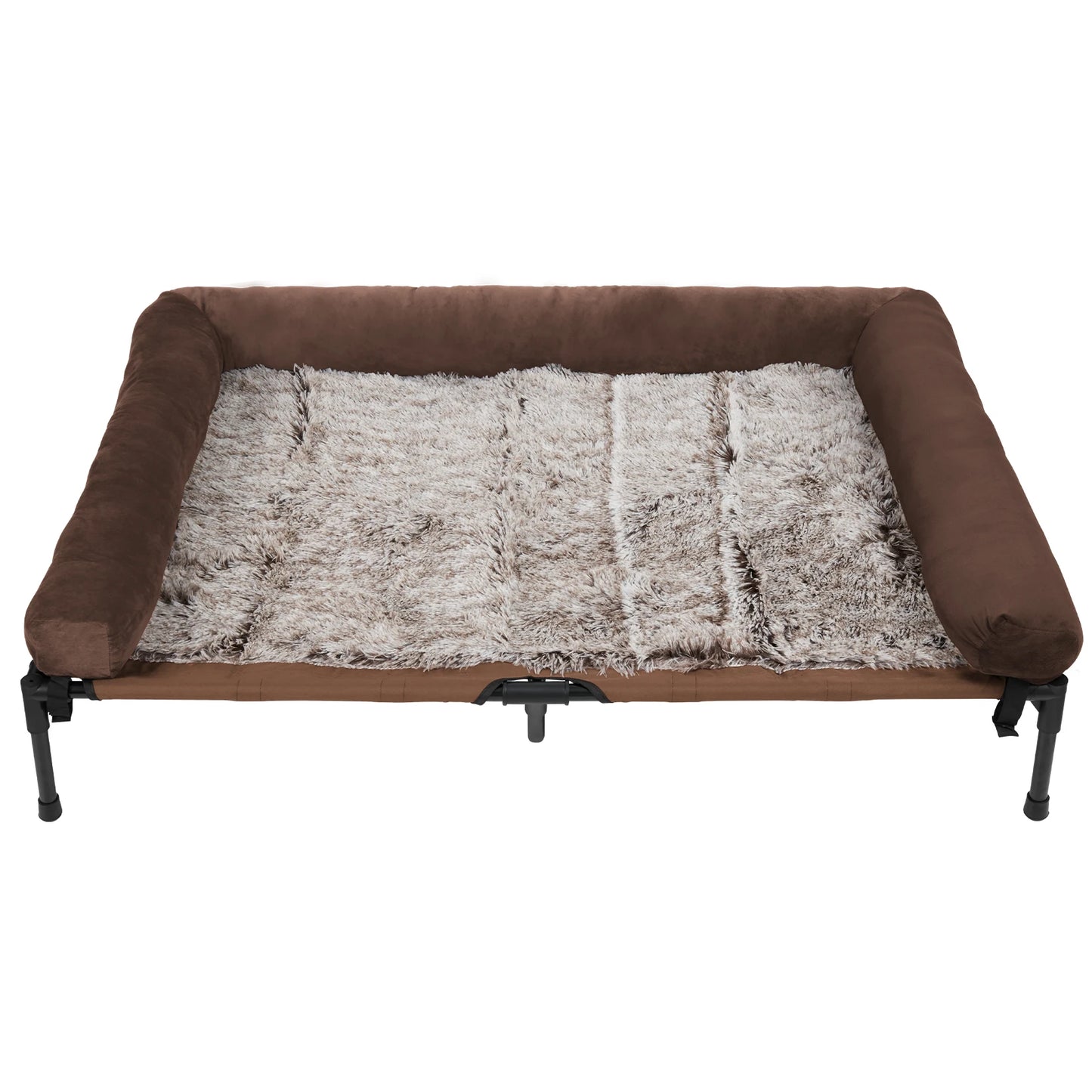 Extra Large Cooling Elevated Dog Bed with Bolster