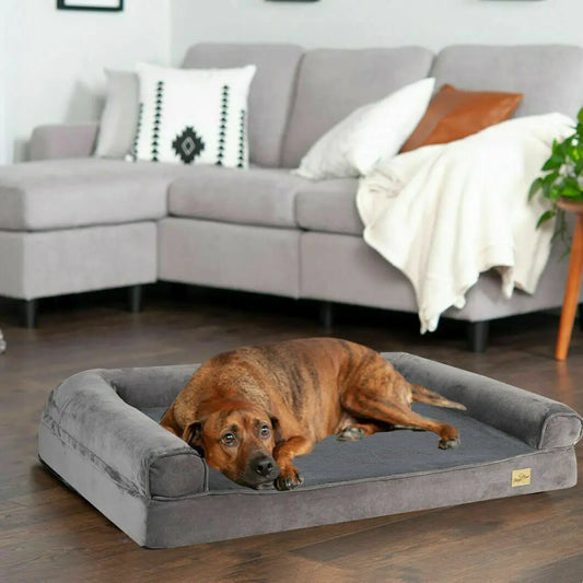 XXL Large Orthopedic Dog Bed with Bolster Washable Cover