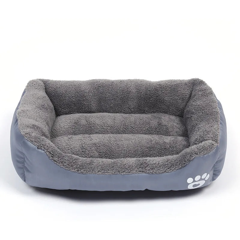 Large Dog Bed Square Plush Kennel