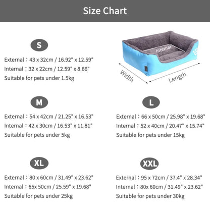 Large Dog Bed Square Plush Kennel