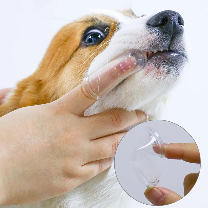 Super Soft Pet Finger and 3 Sided Toothbrush