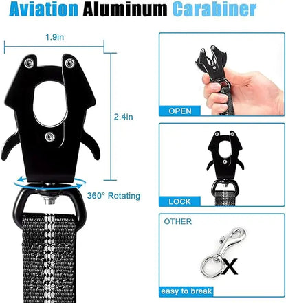 Dog Training Leads and Leashes with Car Seatbelt Attachment