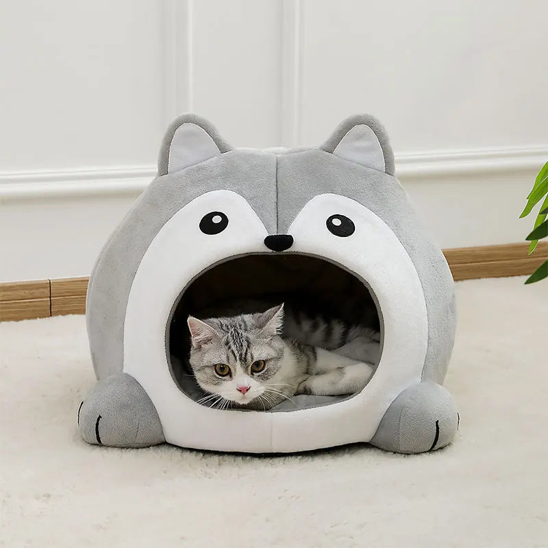 Cat Animal-Shaped Cave Bed