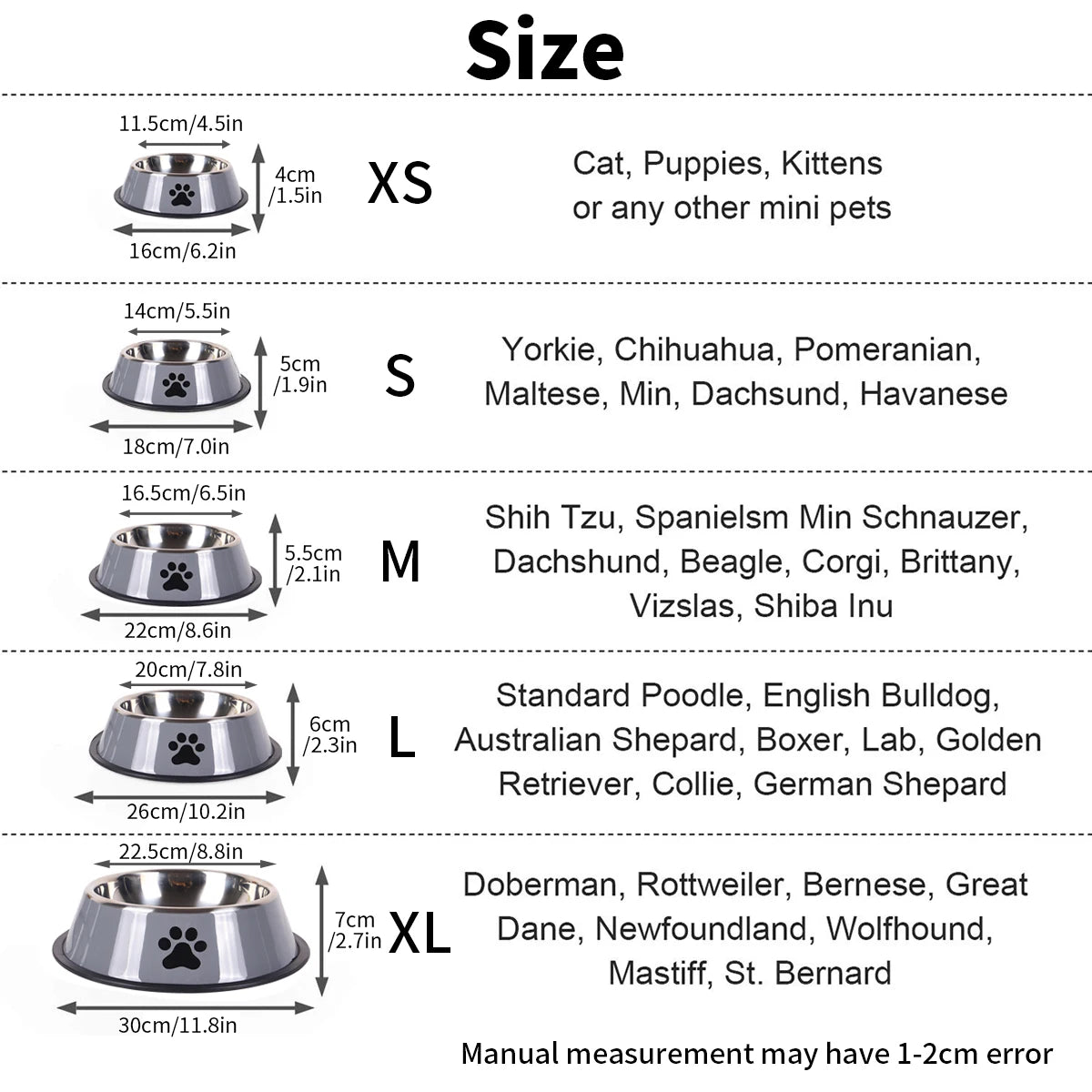 Stainless Steel Feeding Bowl for Cats and Dogs