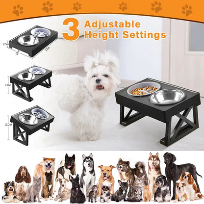 Raised Bowls Stand For Dog and Cat