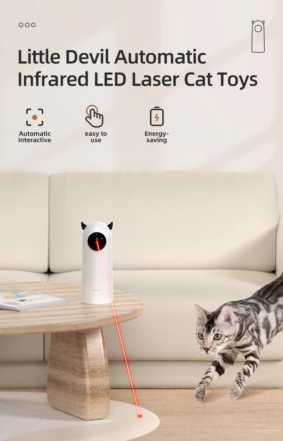 Cat Laser Toy - Smart Teasing Toy