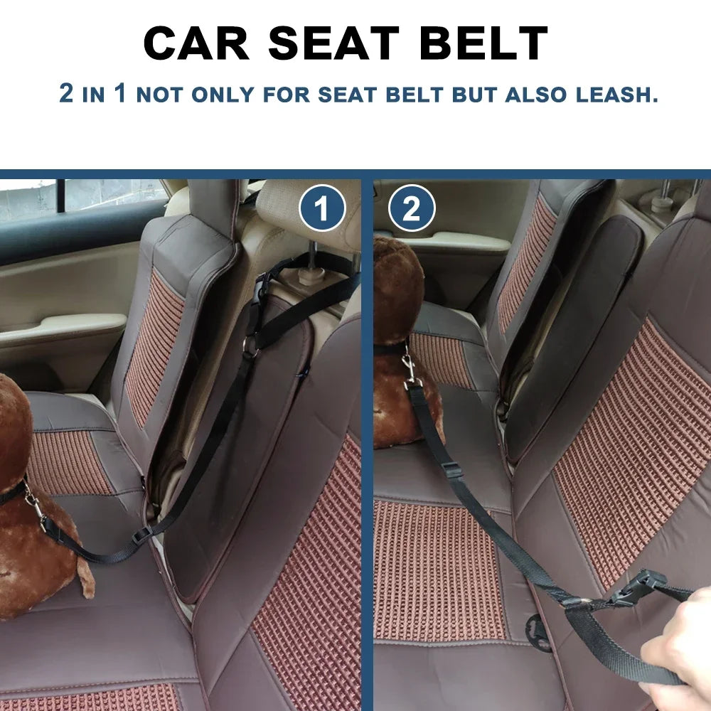 Dog Car Seat Belt and Leash