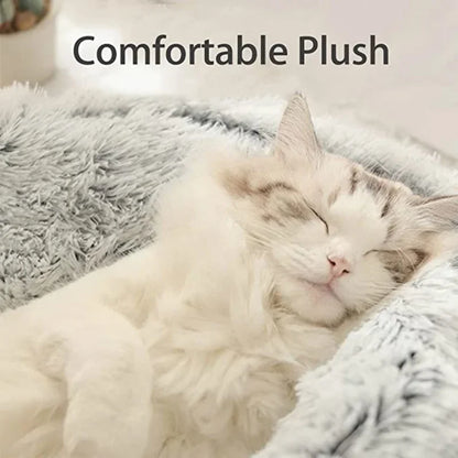 Cozy Winter Plush Cat Bed and Sleep Bag