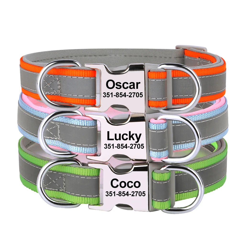 Personalized Reflective Dog Collars