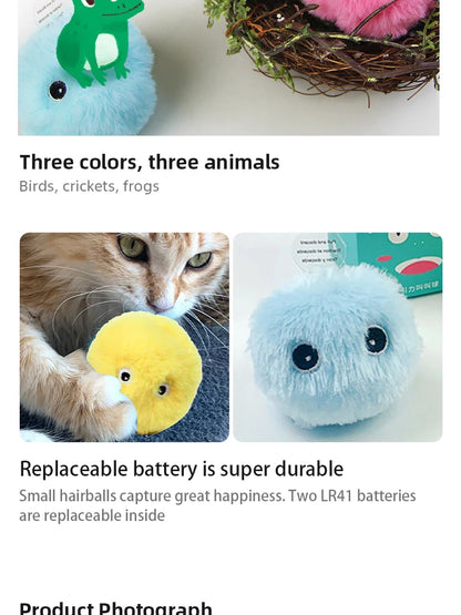 Cat Plush Toy - Smart Interactive Plush Electric Ball