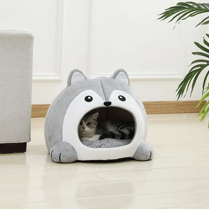 Cat Animal-Shaped Cave Bed