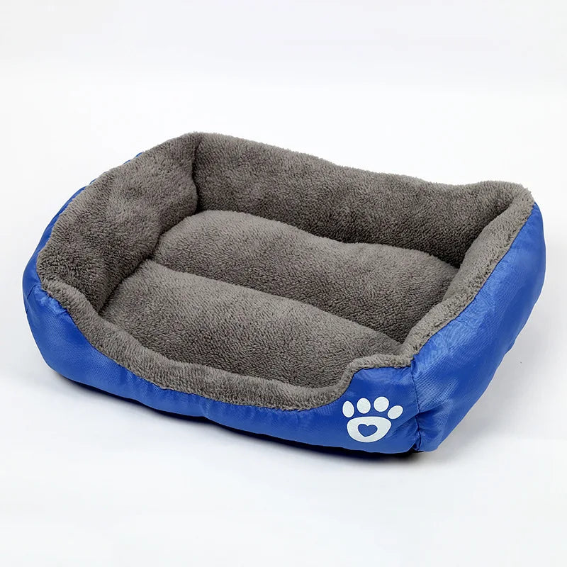 Large Dog Bed Square Plush Kennel