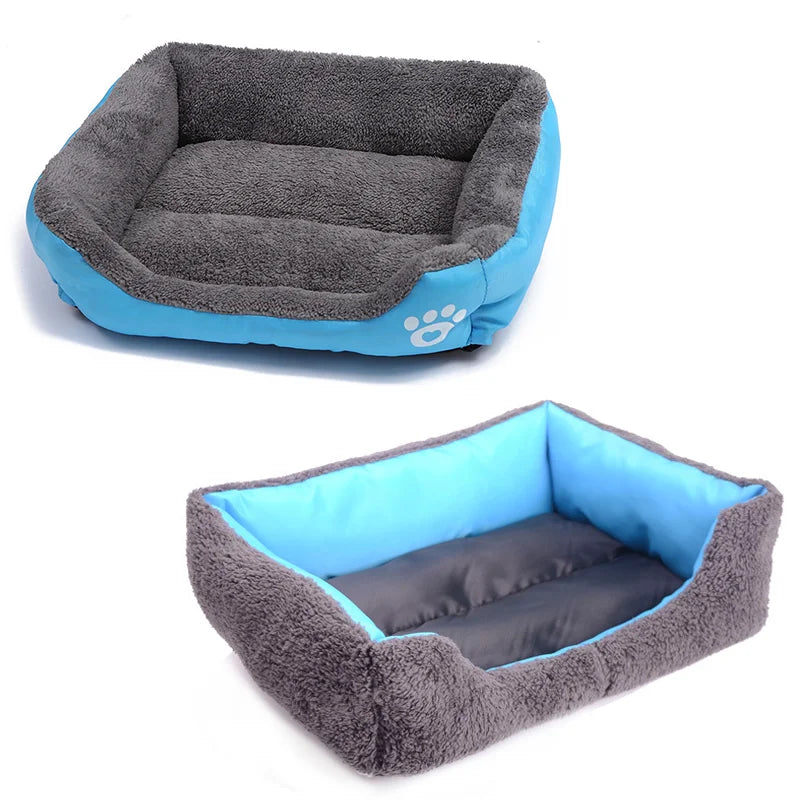 Large Dog Bed Square Plush Kennel