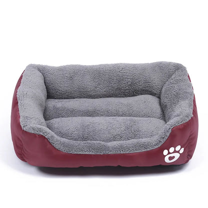 Large Dog Bed Square Plush Kennel