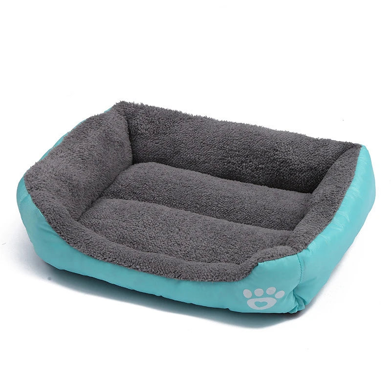 Large Dog Bed Square Plush Kennel