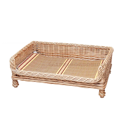 Rattan dog bed with Removable and Washable Cushion