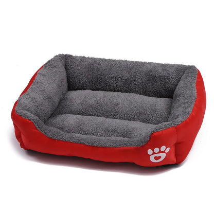 Large Dog Bed Square Plush Kennel