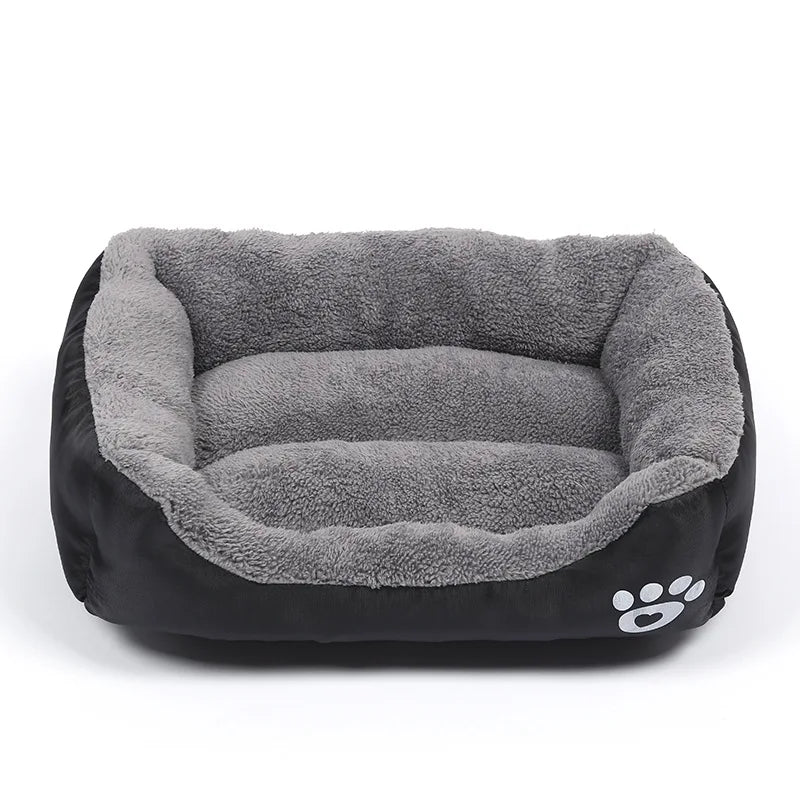 Large Dog Bed Square Plush Kennel