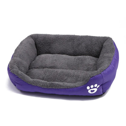 Large Dog Bed Square Plush Kennel