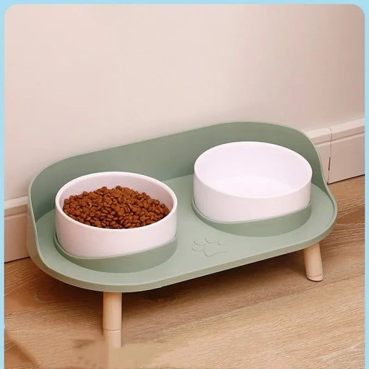 Pet Elevated Double Bowls Feeder