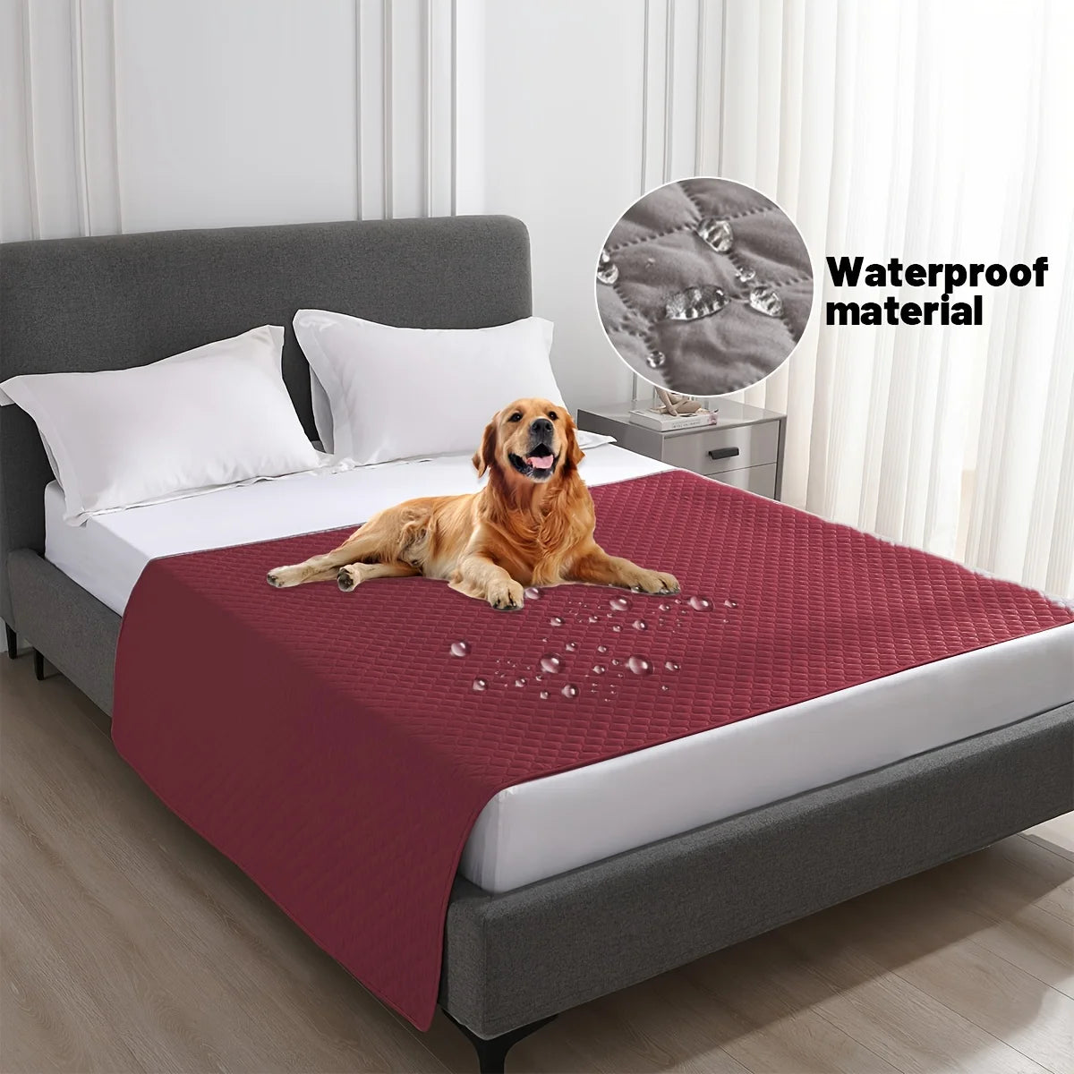 Anti Leaking & Non-Slipping Bed Cover for Cats Dogs