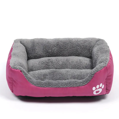 Large Dog Bed Square Plush Kennel