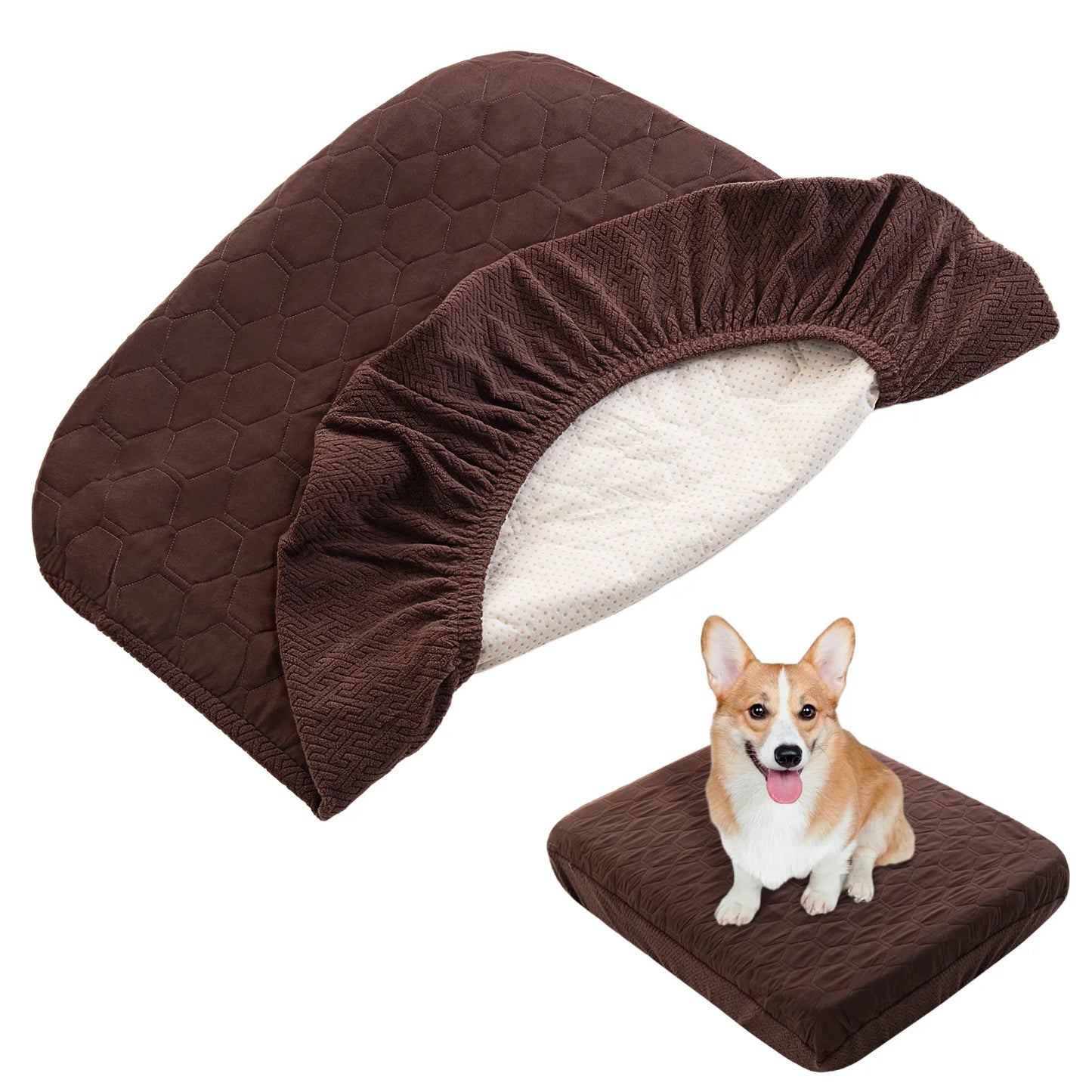 Dog Bed Quilted Cover Washable Waterproof