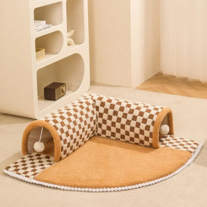 Cat Bed and Play Tunnel with Ball