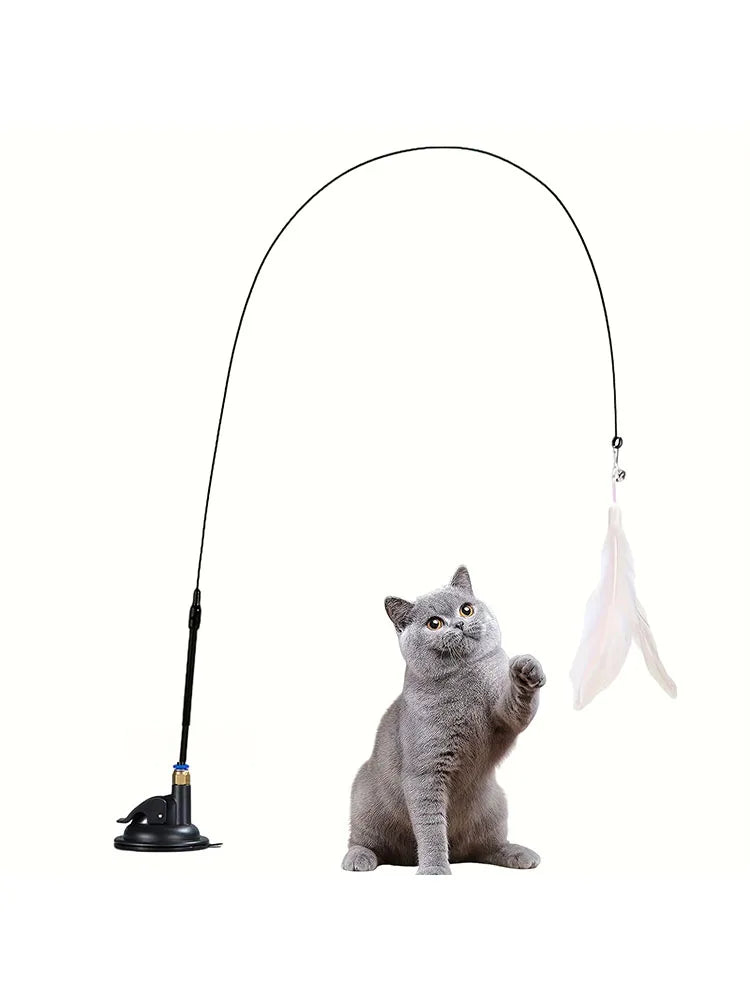 Feather Cat Toy - Interactive Bell & Feather Wand