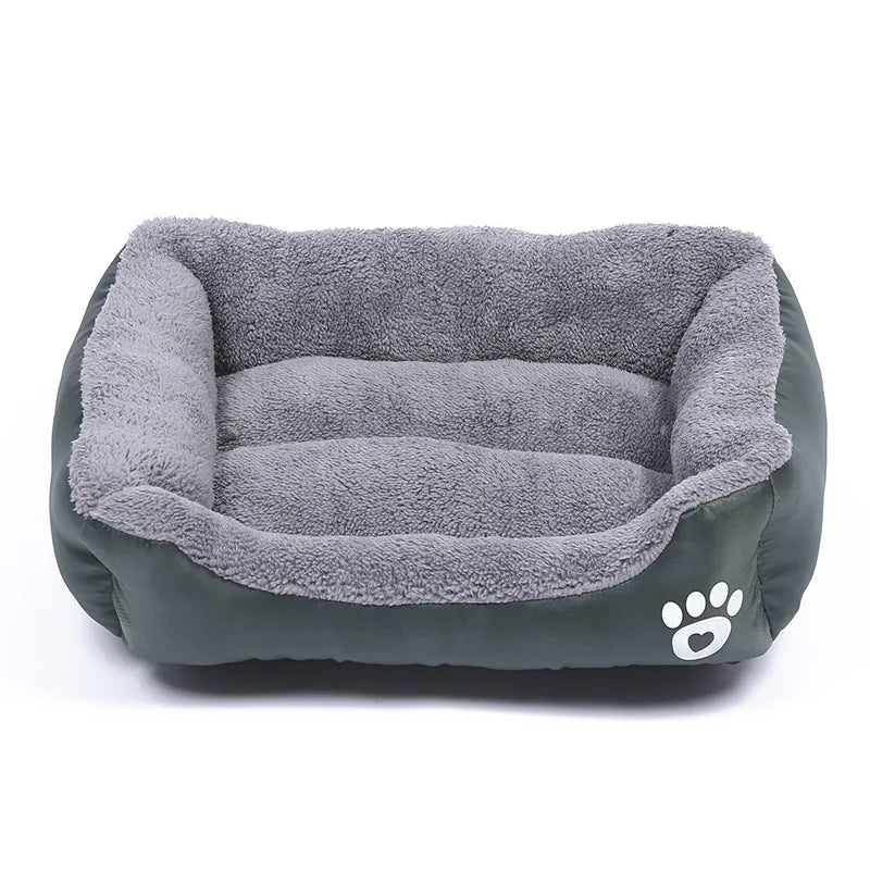 Large Dog Bed Square Plush Kennel