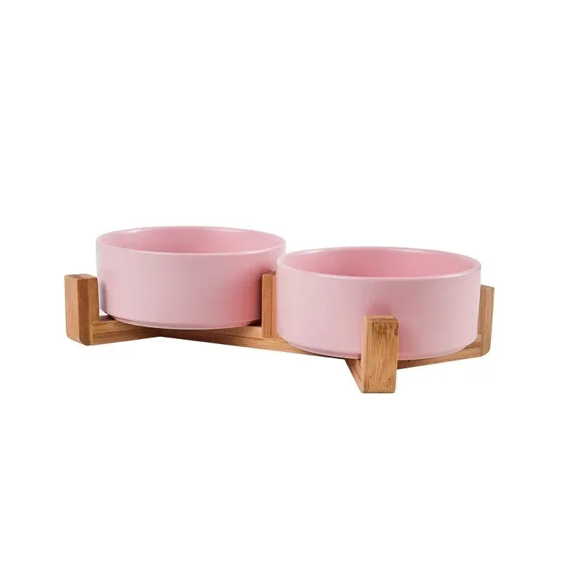 Ceramic pet bowl pink colour