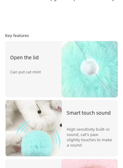 Cat Plush Toy - Smart Interactive Plush Electric Ball