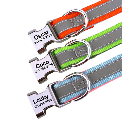 Personalized Reflective Dog Collars