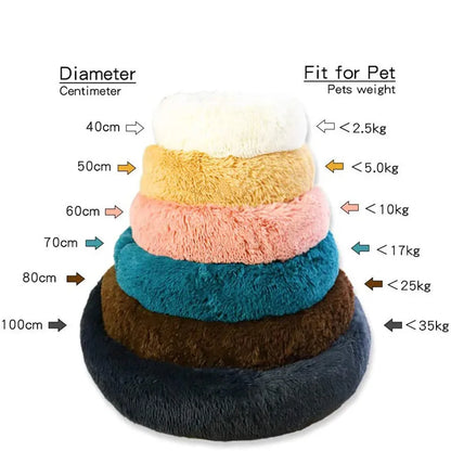 Large Dog Beds - Soft Round Plush