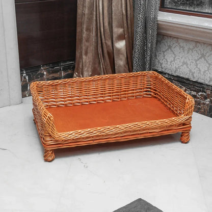 Rattan dog bed with Removable and Washable Cushion