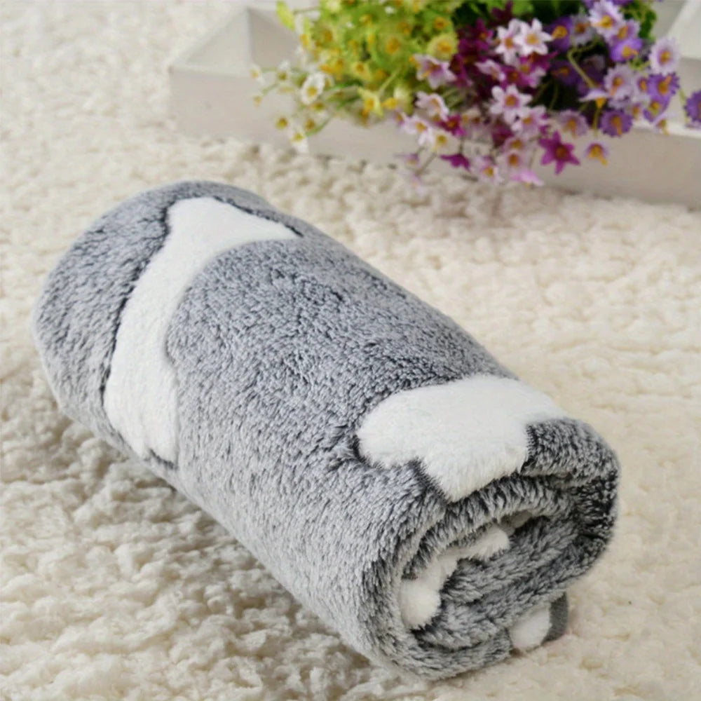 Blanket Soft Fluffy Bone Model Print for Dogs and Cats