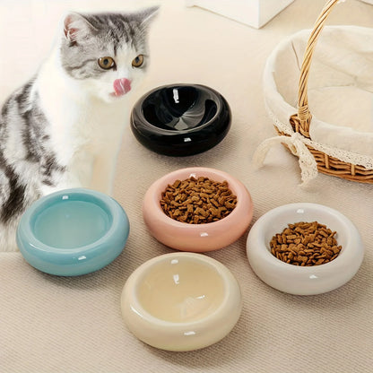 Cat Ceramic Bowl Donut Shape