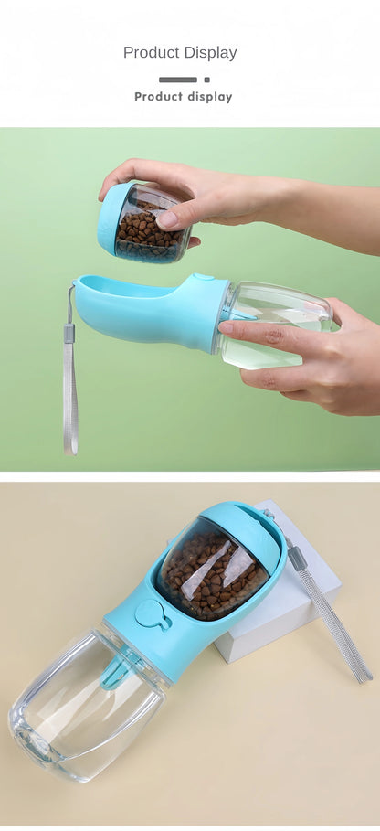 Portable Pet Water Bottle and Feeder Bowl