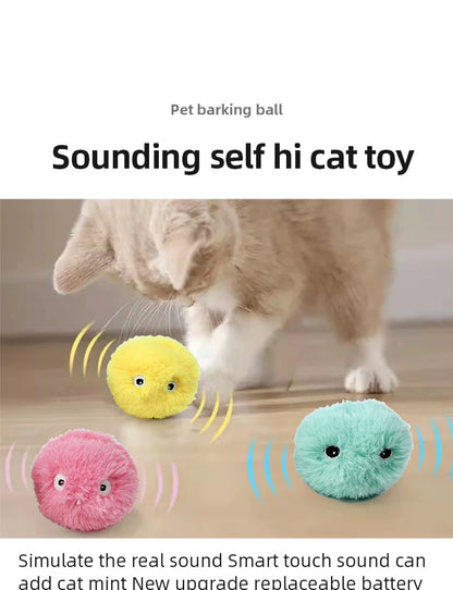 Cat Plush Toy - Smart Interactive Plush Electric Ball