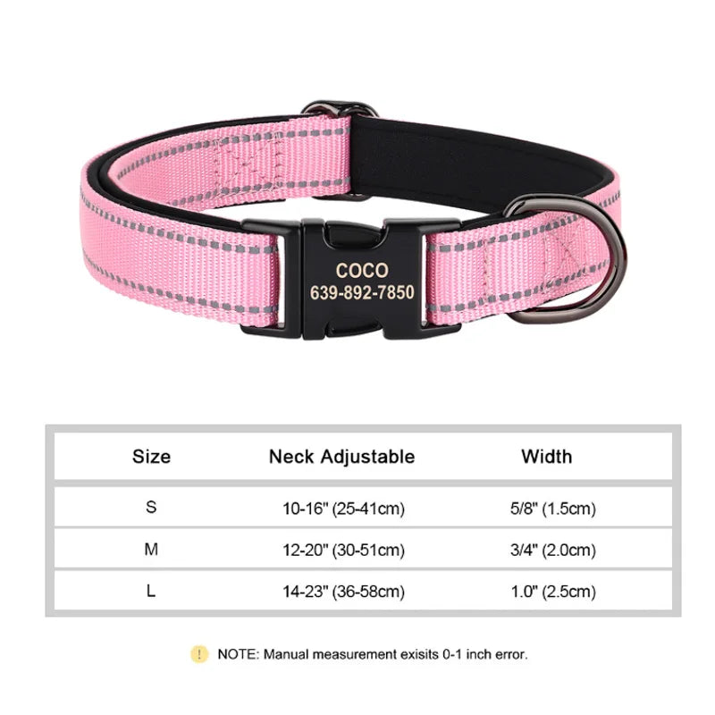 Personalized Reflective Dog Collars