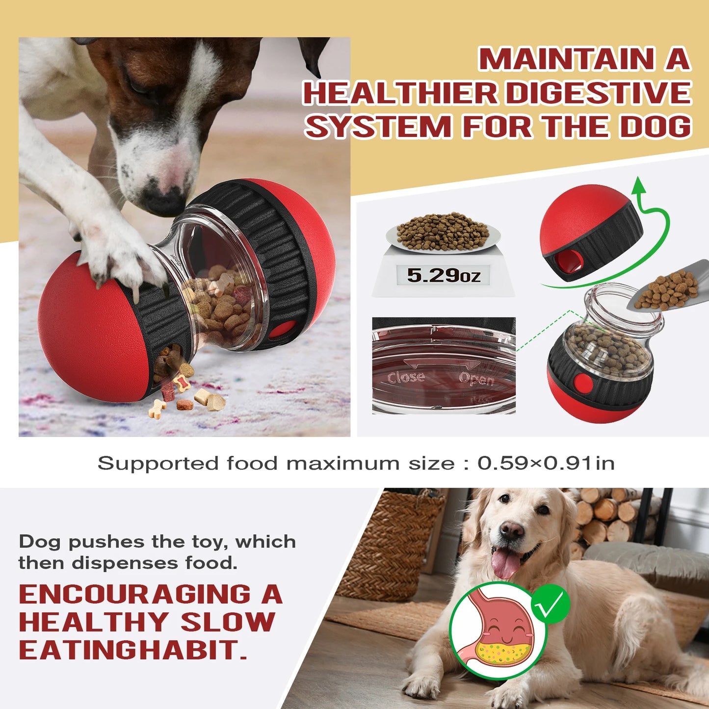 Indestructible Dog Toys - Interactive Slow Feeder