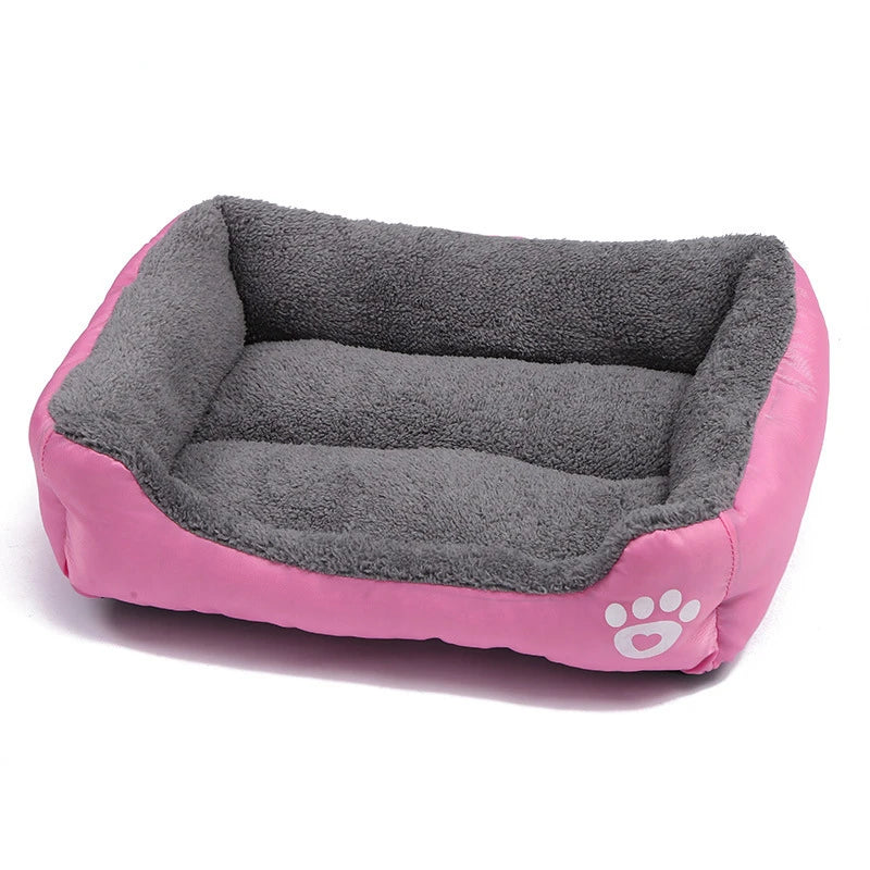 Large Dog Bed Square Plush Kennel