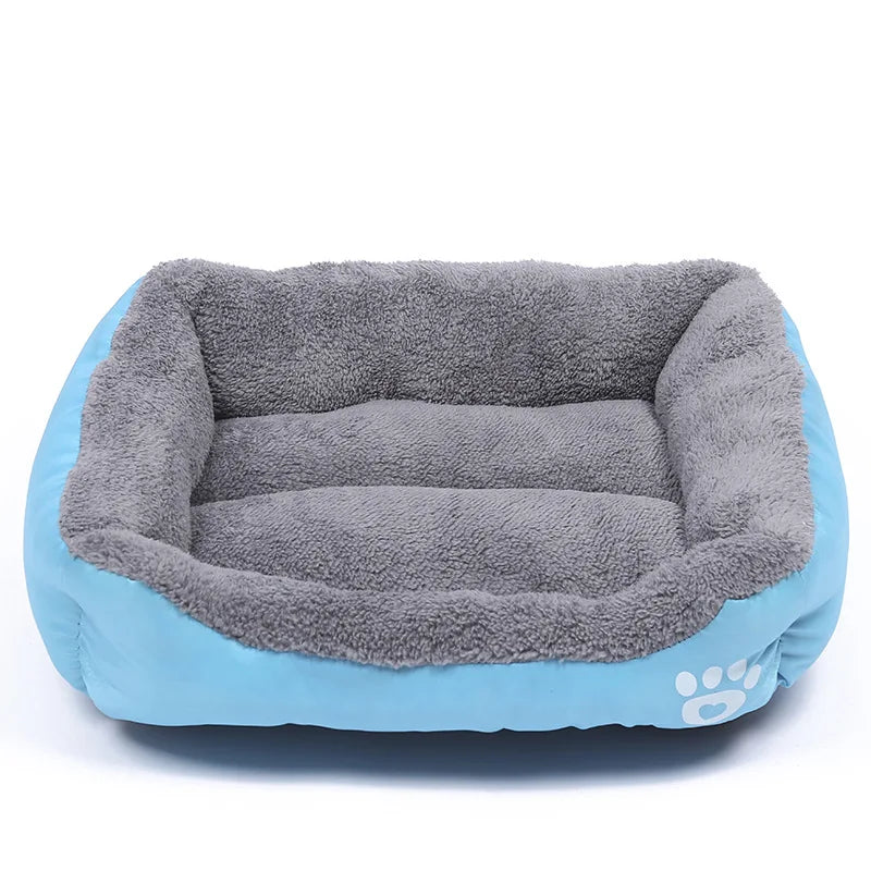 Large Dog Bed Square Plush Kennel