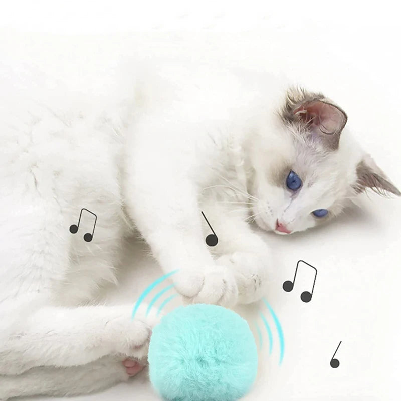 Cat Plush Toy - Smart Interactive Plush Electric Ball