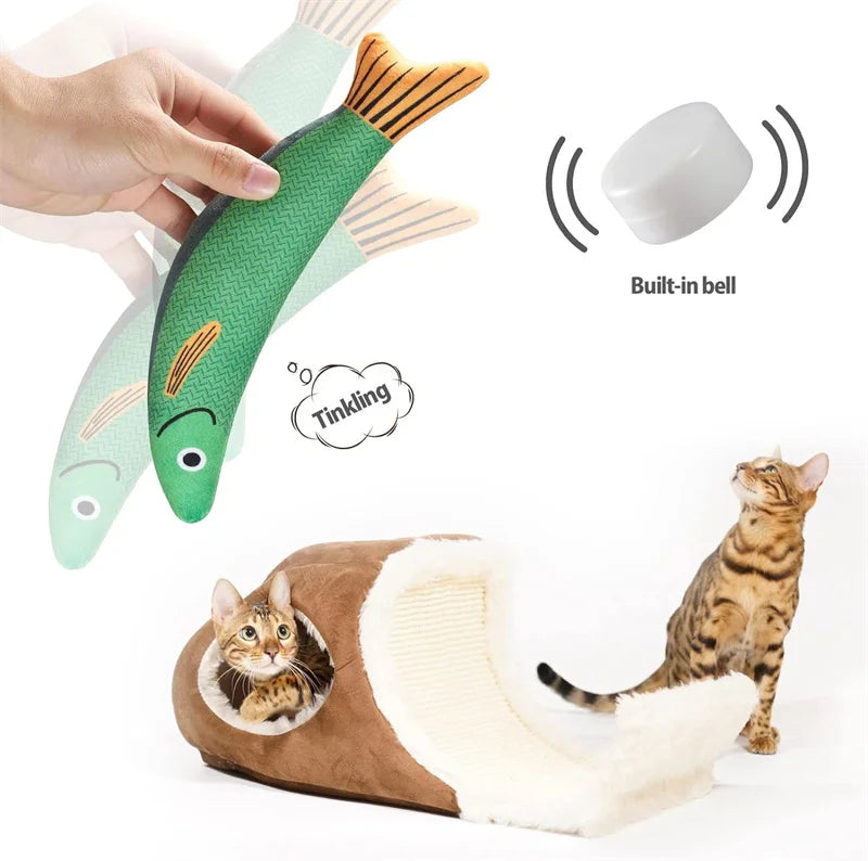 Cat Fish Toy - Interactive Pillowfish