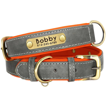 Leather Dog Collars and Leash Set