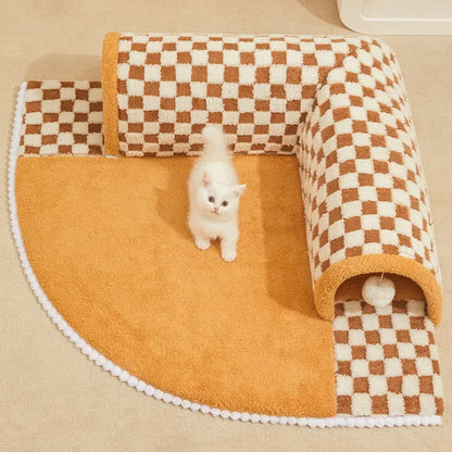 Cat Bed and Play Tunnel with Ball