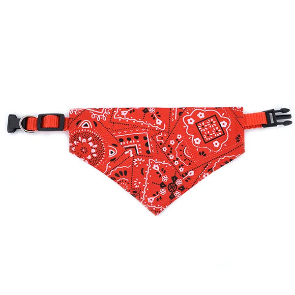 Adjustable bandana collar red