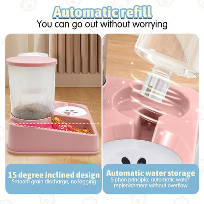 Auto matic refill dog feeder